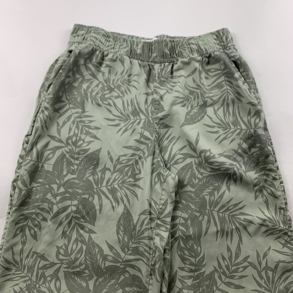C&C California Soft Sage Palm Print Tencel Wide Leg Lounge Pant S - Picture 2 of 7